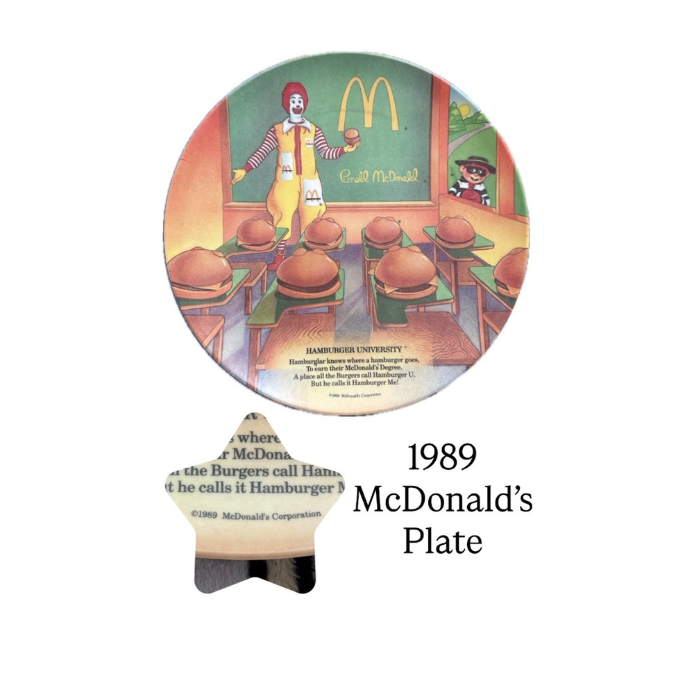 Vintage 1989 McDonald's Collector’s Plate Hamburger University